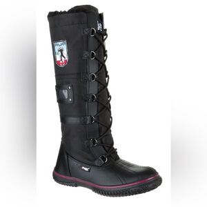 Pajar Women's Black Tall Lace-Up Boots Size 5.5 Used- Like New